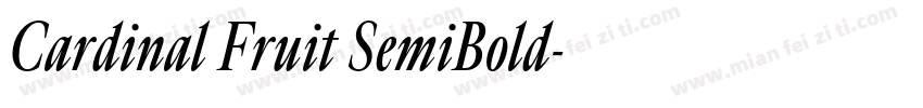 Cardinal Fruit SemiBold字体转换